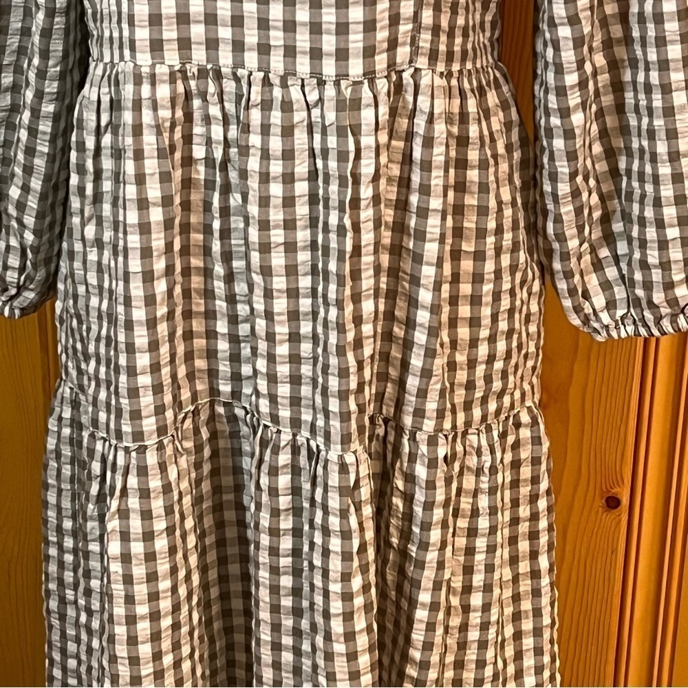 Madison Mathews Emma Gingham Maxi Dress Sz-S - Picture 4 of 12